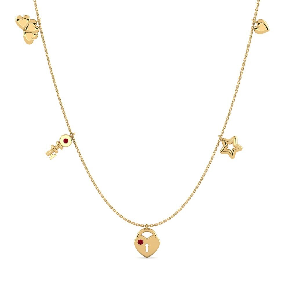 Red Zirconia Women's Necklace Jolina