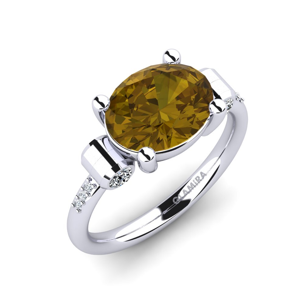Brown Zircon Engagement Ring Jolivette