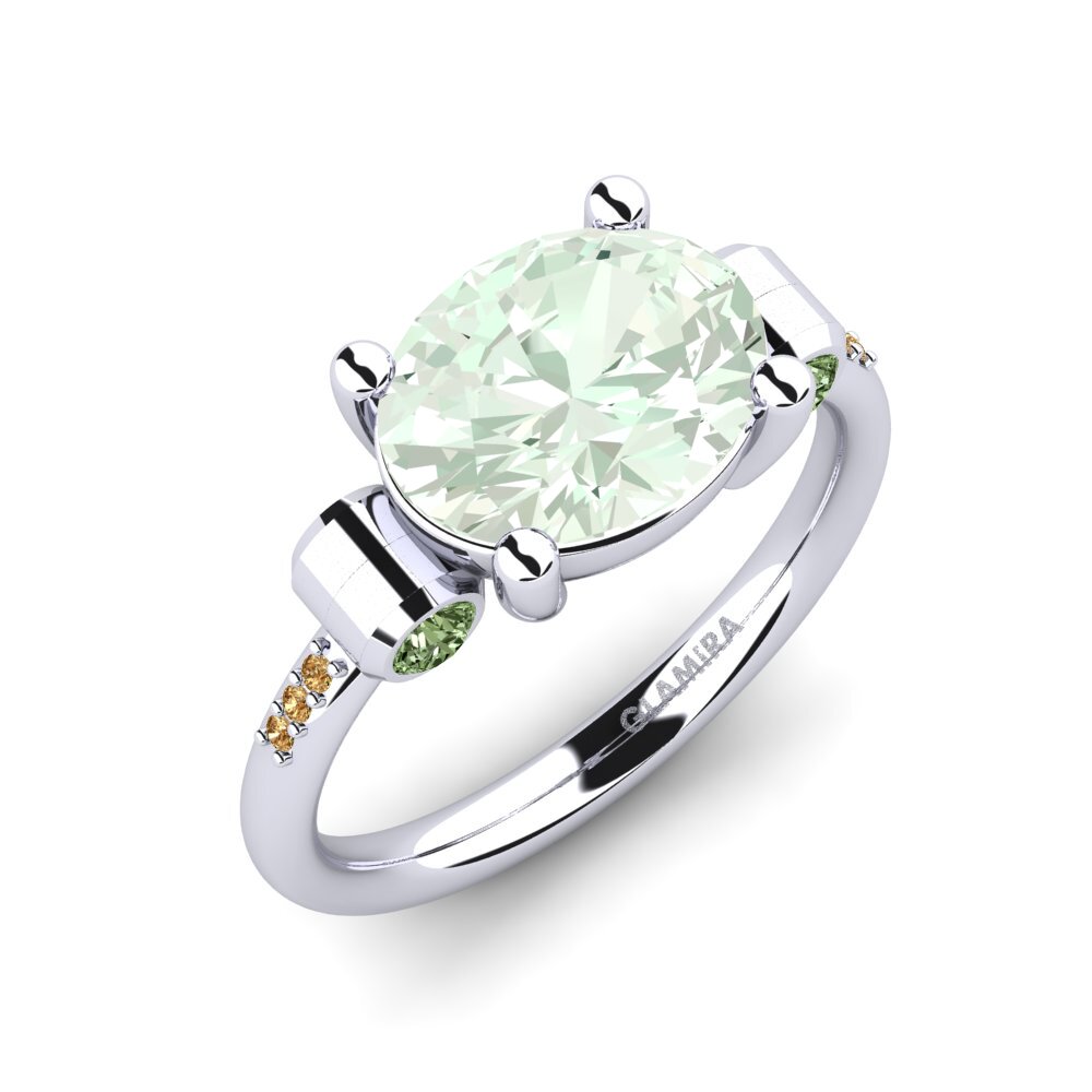 Amatista verde Anillo de compromiso Jolivette