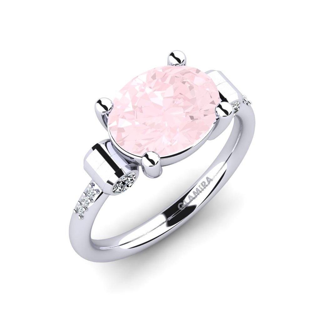 Rose Quartz Engagement Ring Jolivette