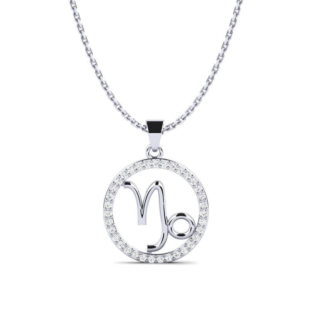 White sapphire Women's Pendant Jolyn Capricorn
