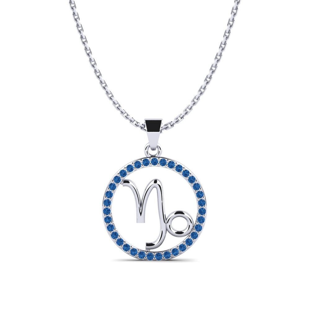 Dark Blue Zirconia Women's Pendant Jolyn Capricorn