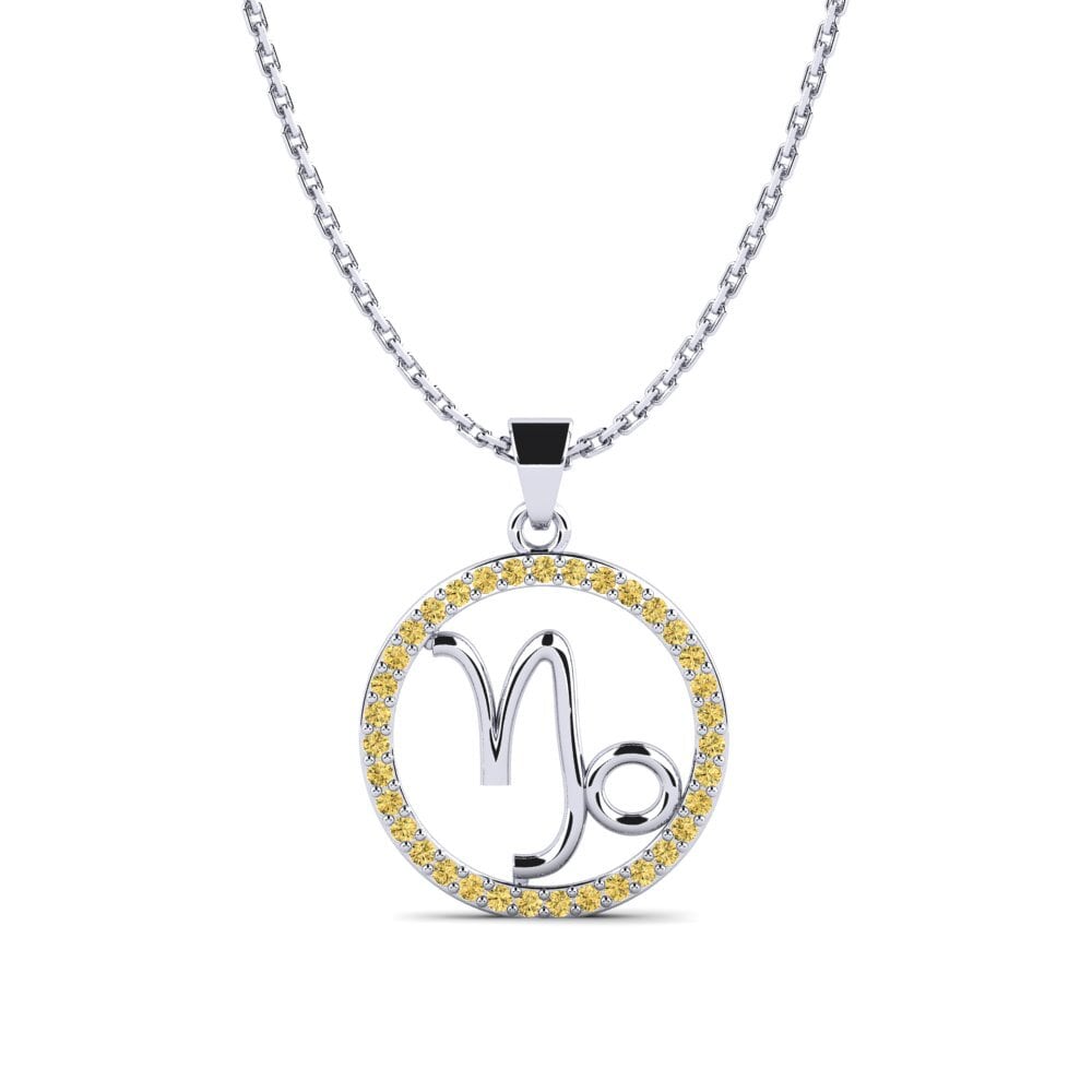 Yellow Diamond Women's Pendant Jolyn Capricorn