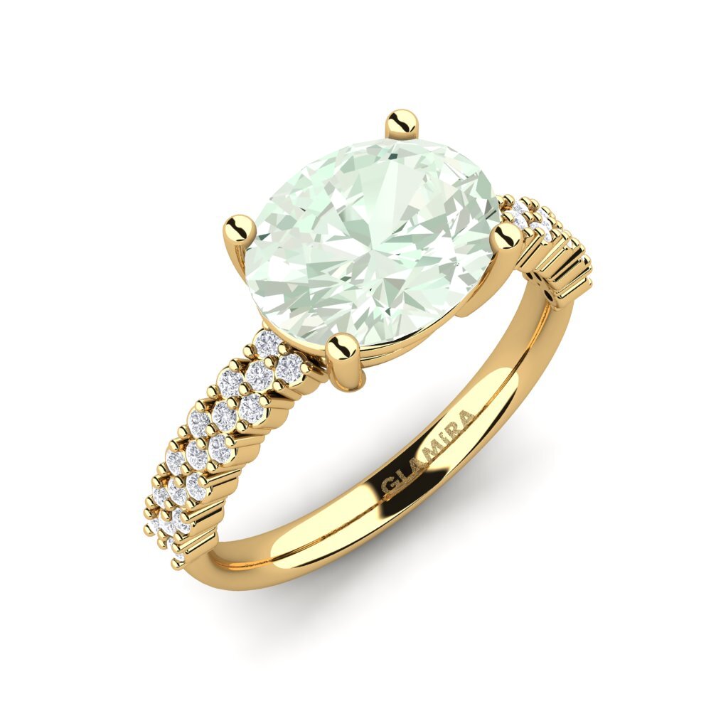 Green Amethyst Engagement Ring Jolyssa