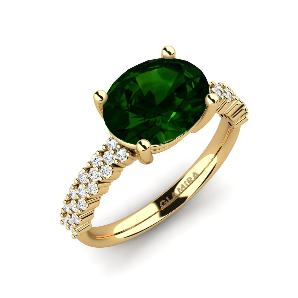 Oval Green Tourmaline Engagement Ring Jolyssa