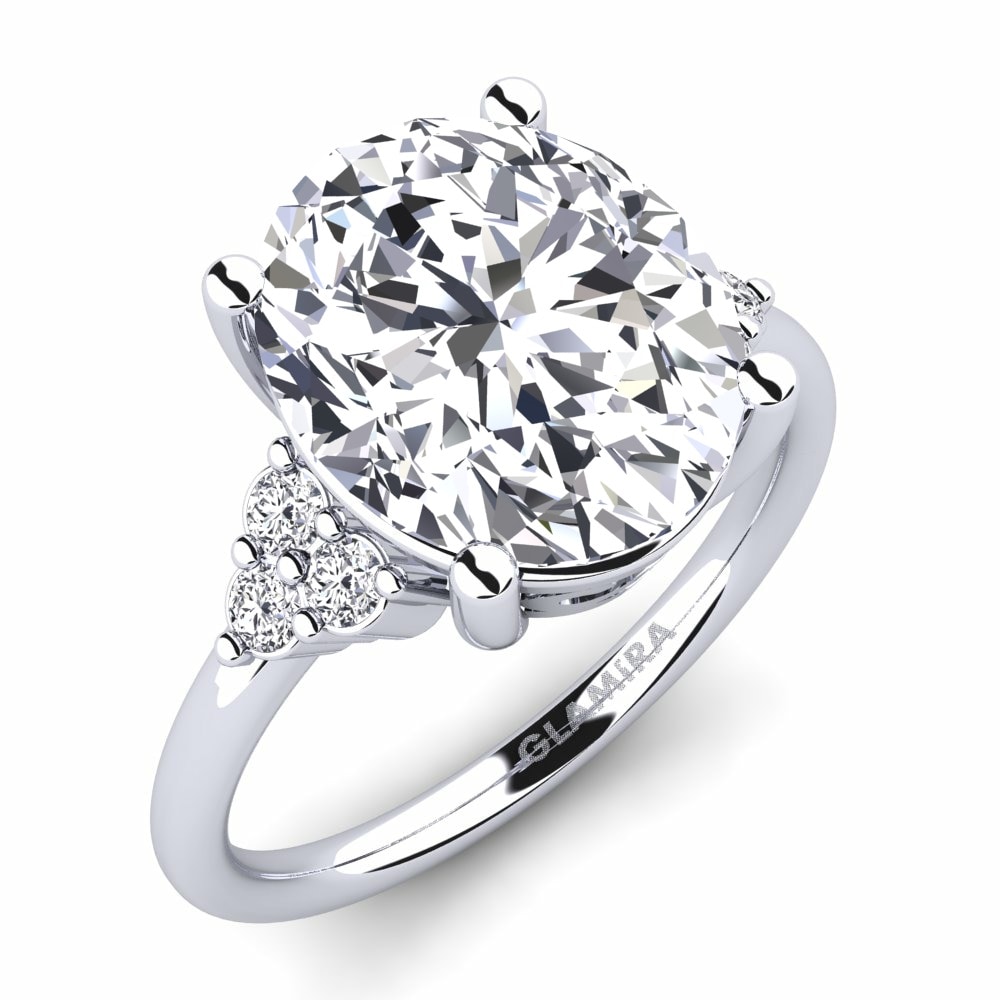 Big Stone Rings Jomairys 585 White Gold Diamond