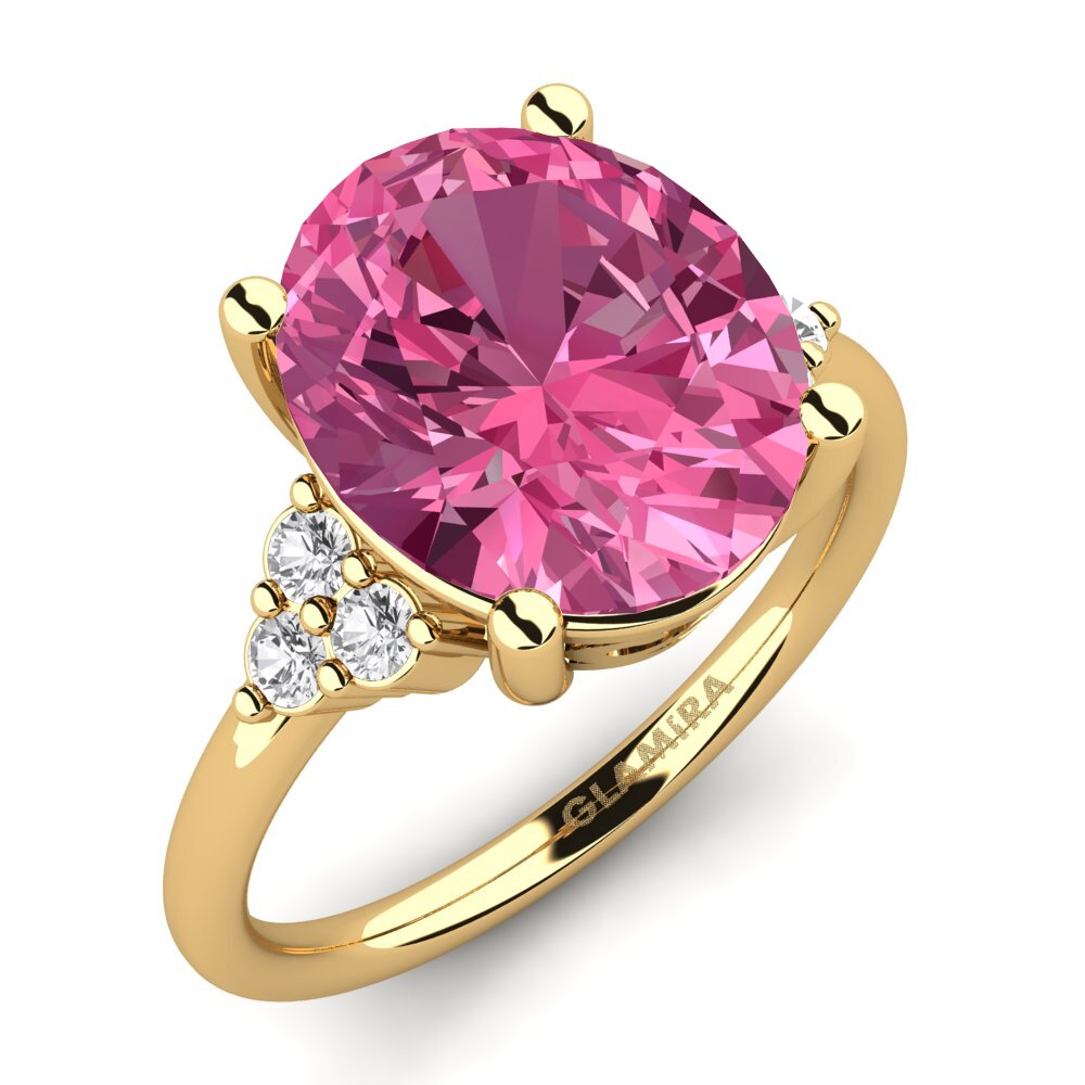 9ct Yellow Gold Pink Tourmaline Ring Jomairys
