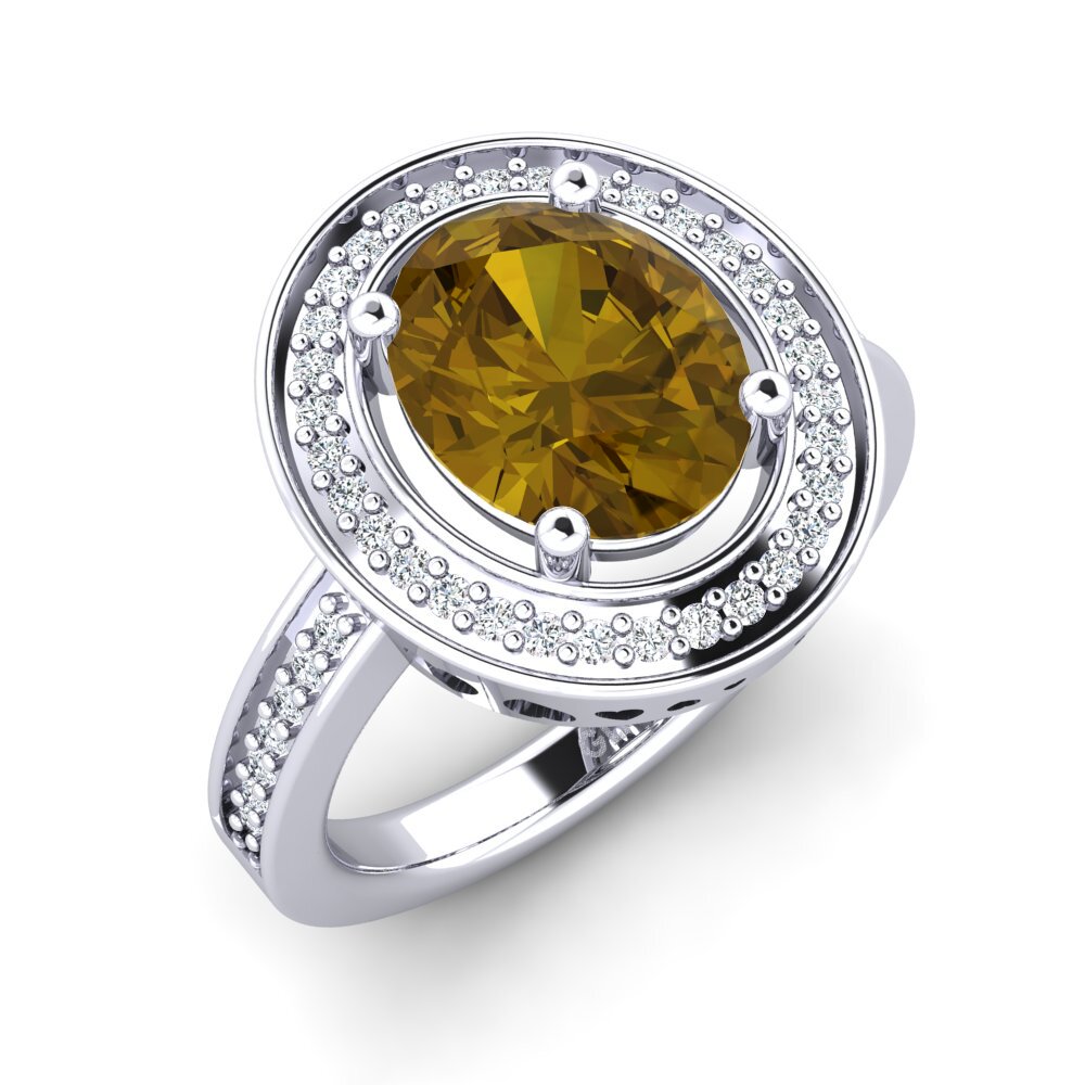 Brown Zircon Engagement Ring Jonaris