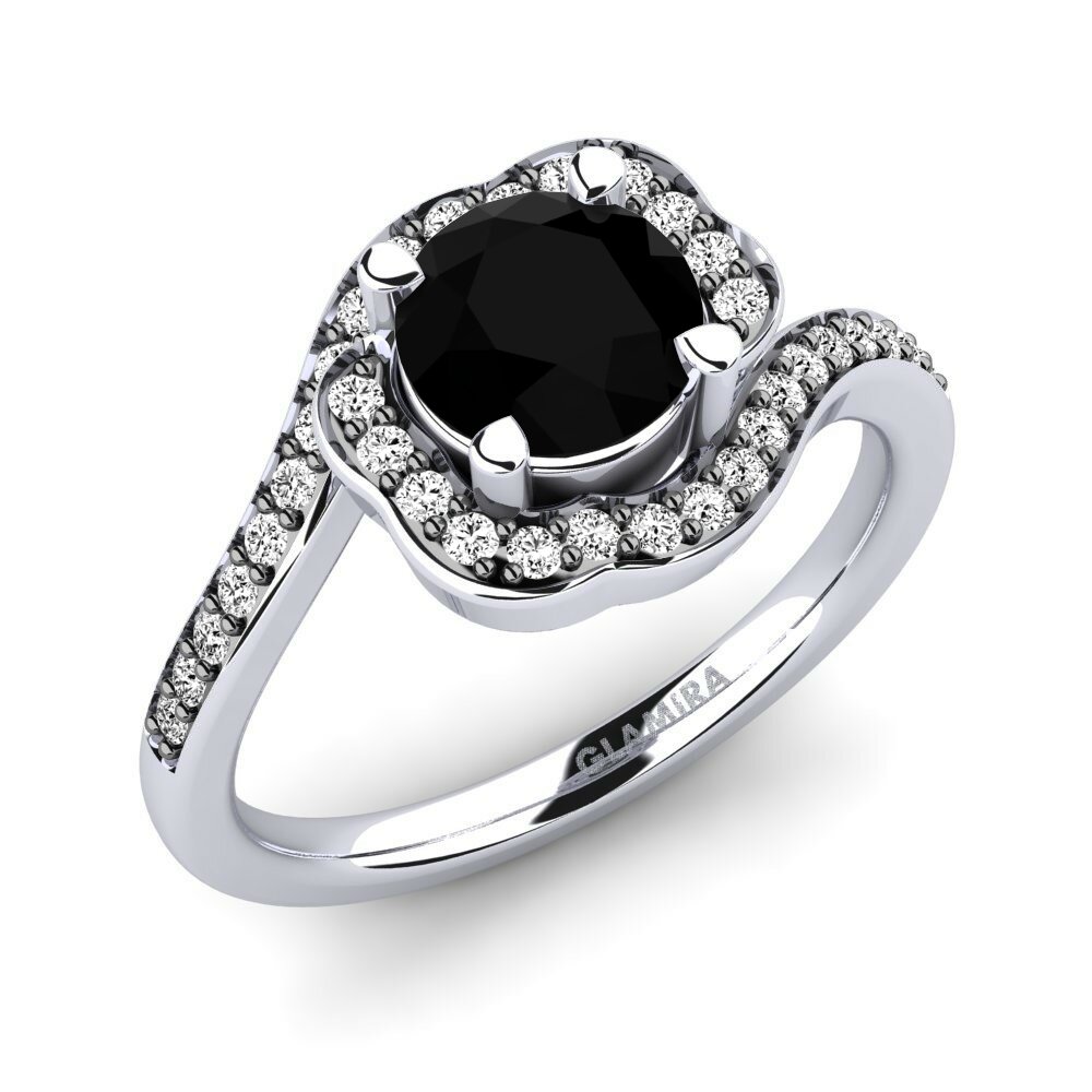 Onyx Noir Bague de fiançailles Jonna 1.0 crt