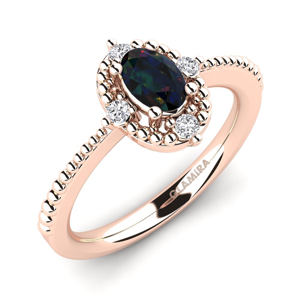 Black Opal Engagement Ring Jonquil