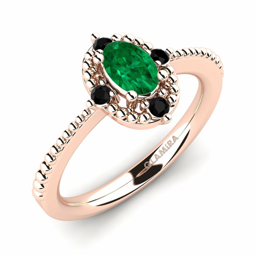 Emerald (Lab Created) Engagement Ring Jonquil