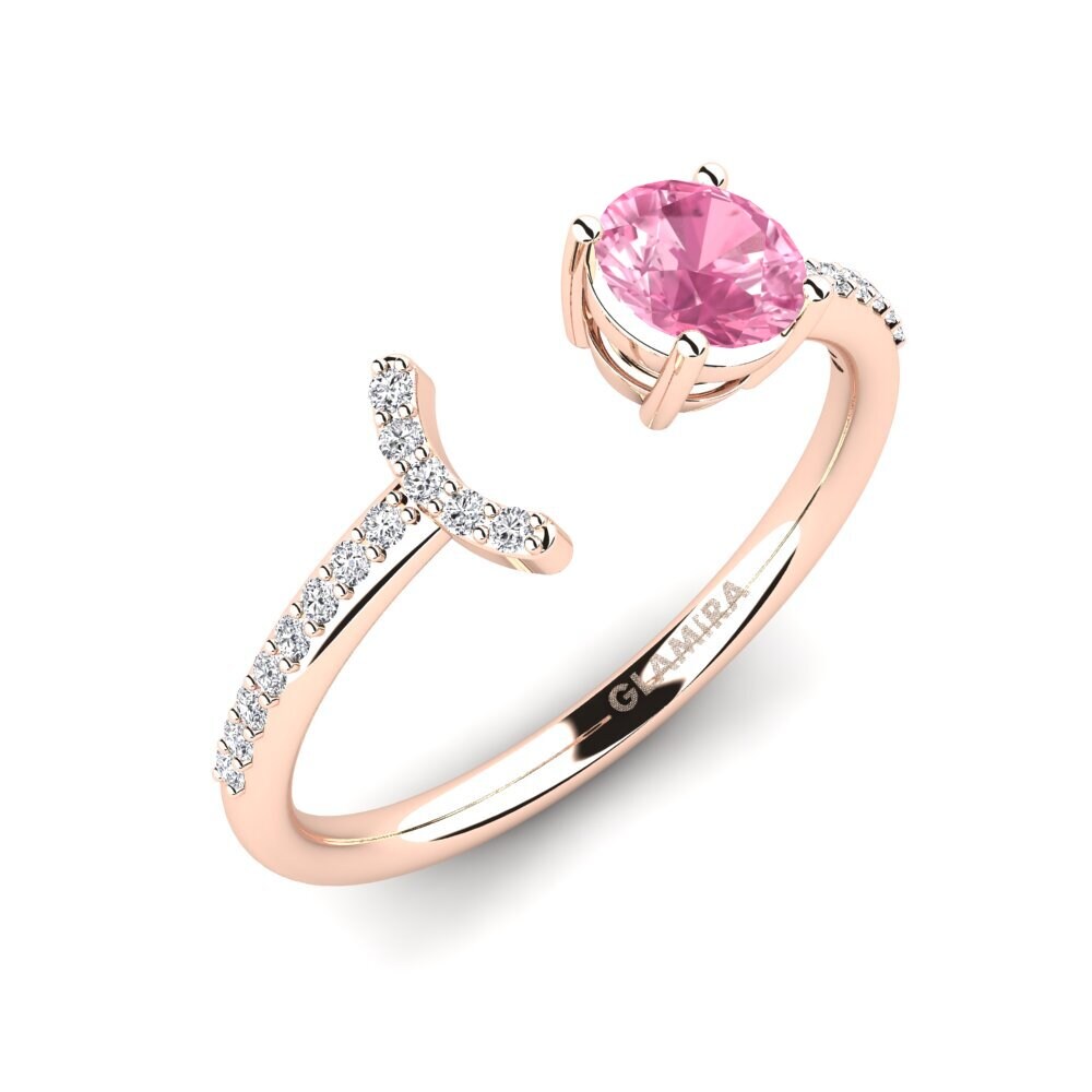 Zaffiro Rosa Anello Jonquille