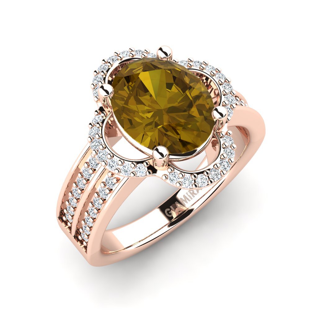 Brown Zircon Engagement Ring Joretta
