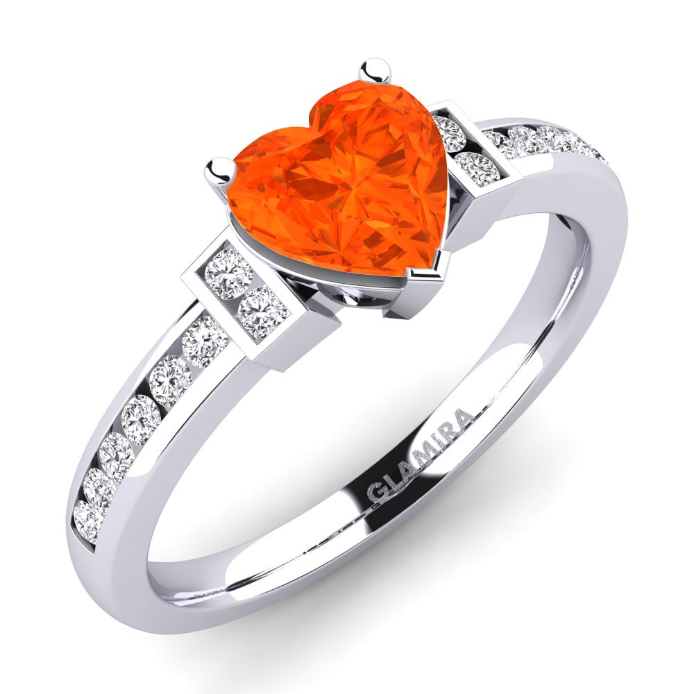 Fire Opal Engagement Ring Josephine