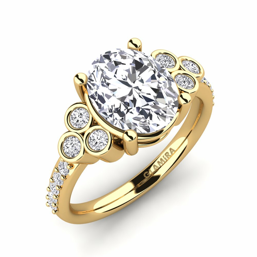 18k Yellow Gold Engagement Ring Joulaya