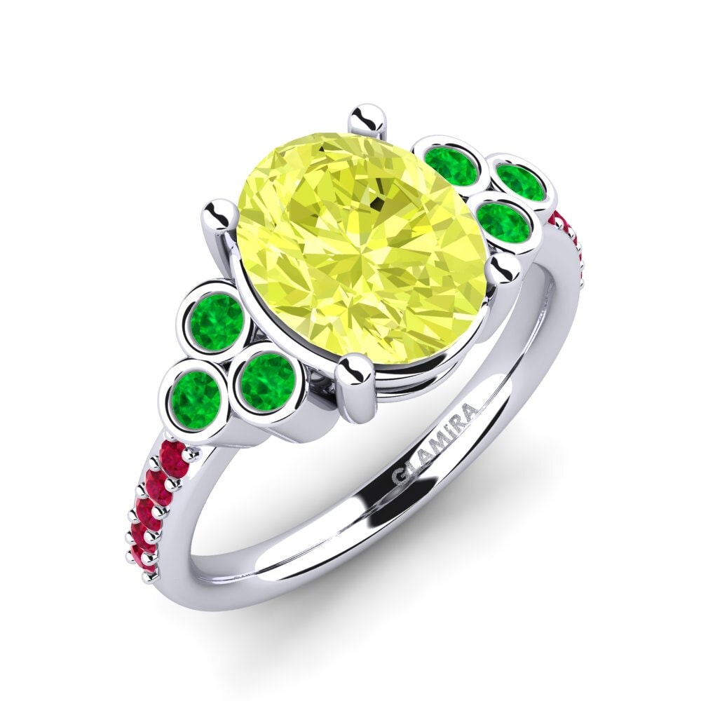 Lemon Quartz Engagement Ring Joulaya