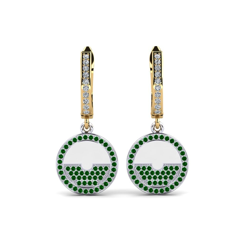 Pendientes Circonita Verde Premium