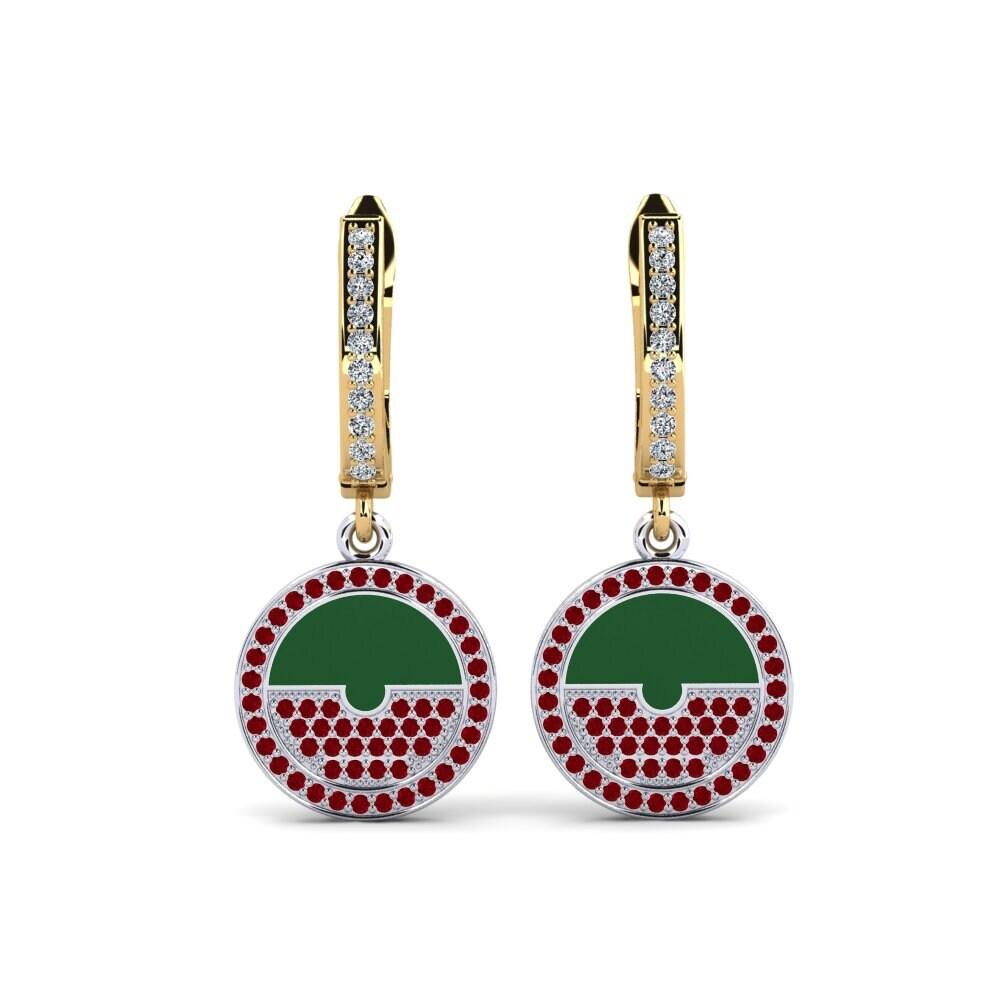 Premium Red Zirconia Earrings