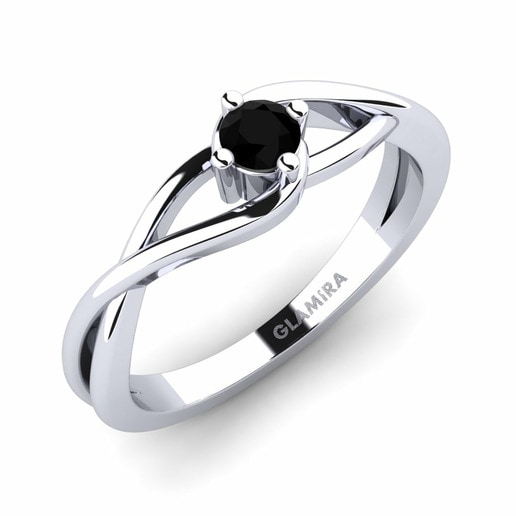 Ring Joy 585 White Gold & Black Diamond
