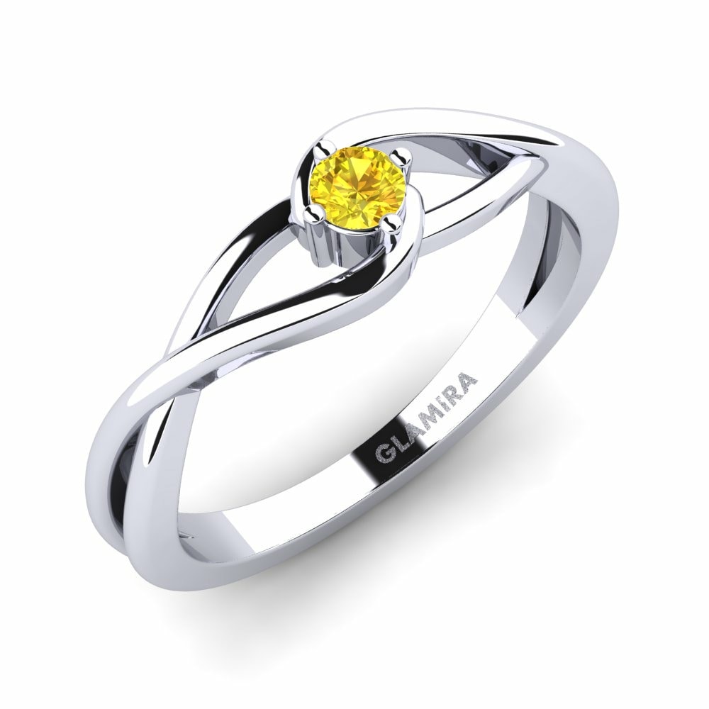 Yellow Sapphire Engagement Ring Joy 0.1crt