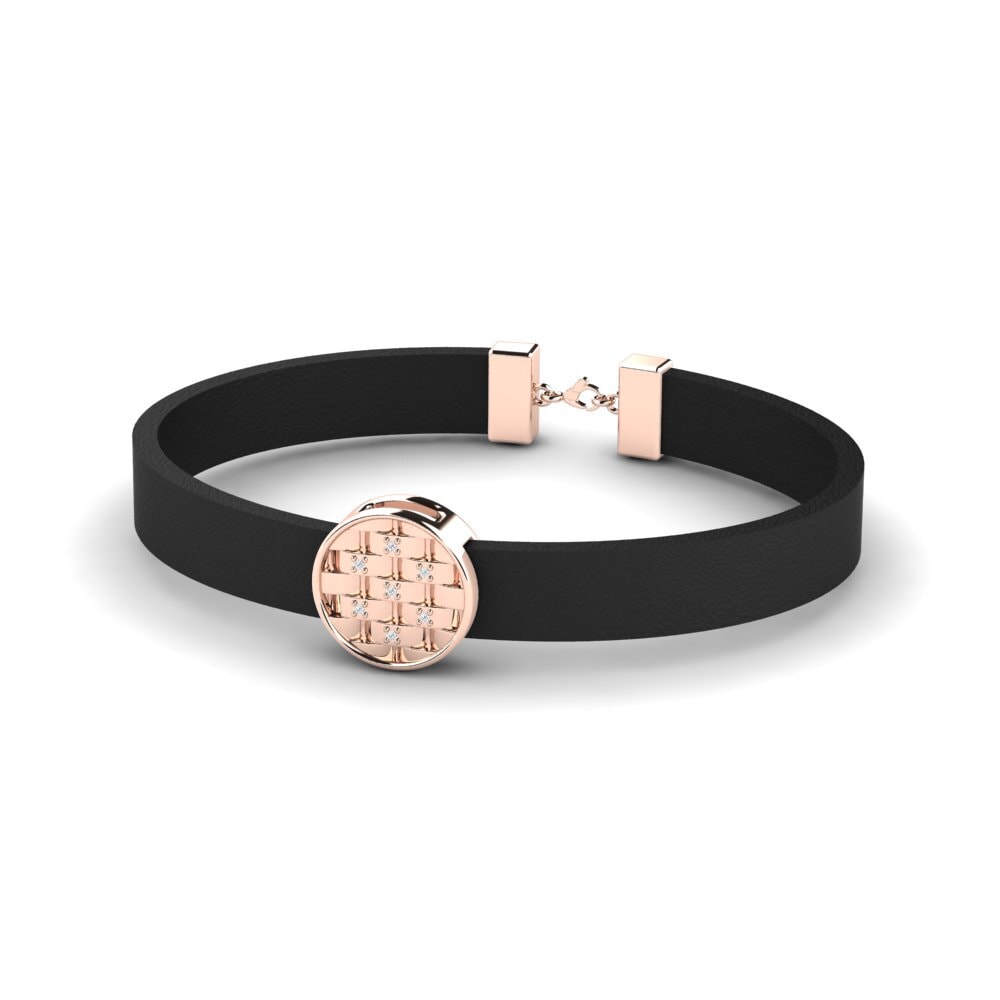 9K Rose Gold White sapphire Men's Bracelet Judah