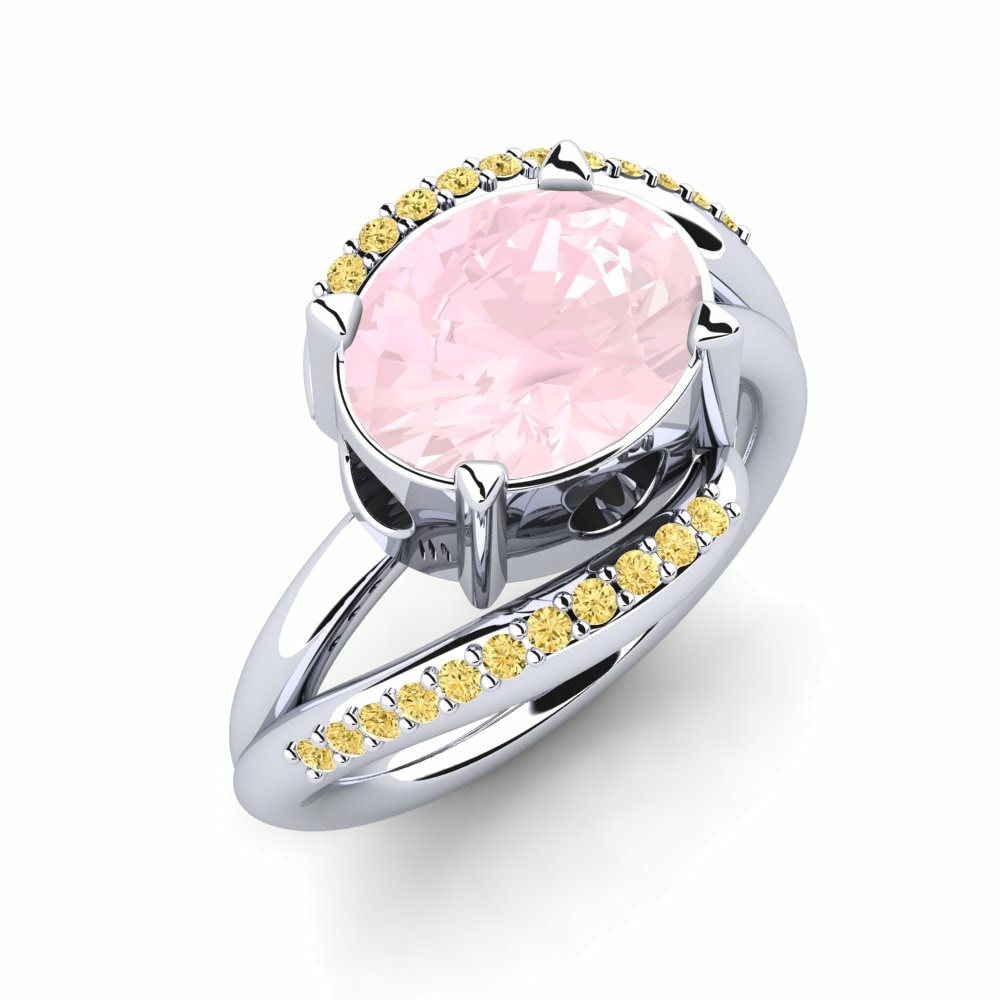 Cuarzo rosa Anillo de compromiso Juelisa