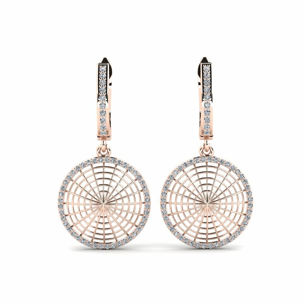 14k Oro Rosa Pendiente de mujer Jugula