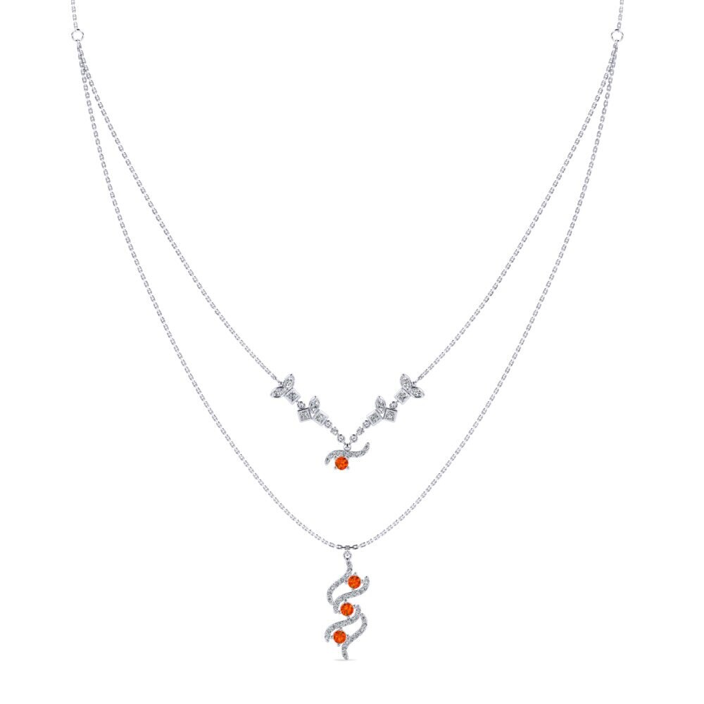 Zafiro Naranja Collar de Mujer Julana