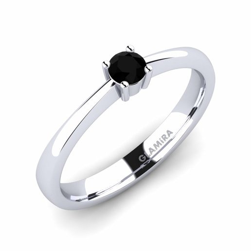 Ring Julia 585 White Gold & Black Diamond