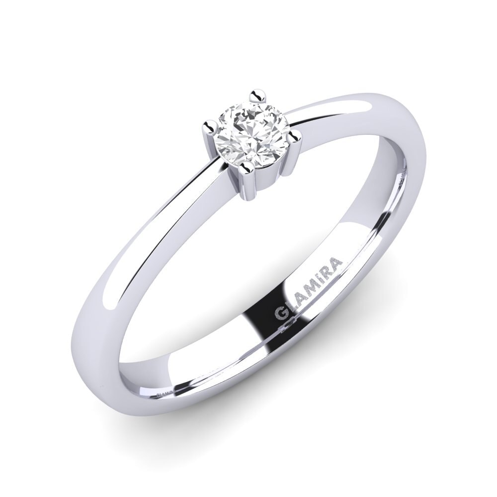 White sapphire Engagement Ring Julia