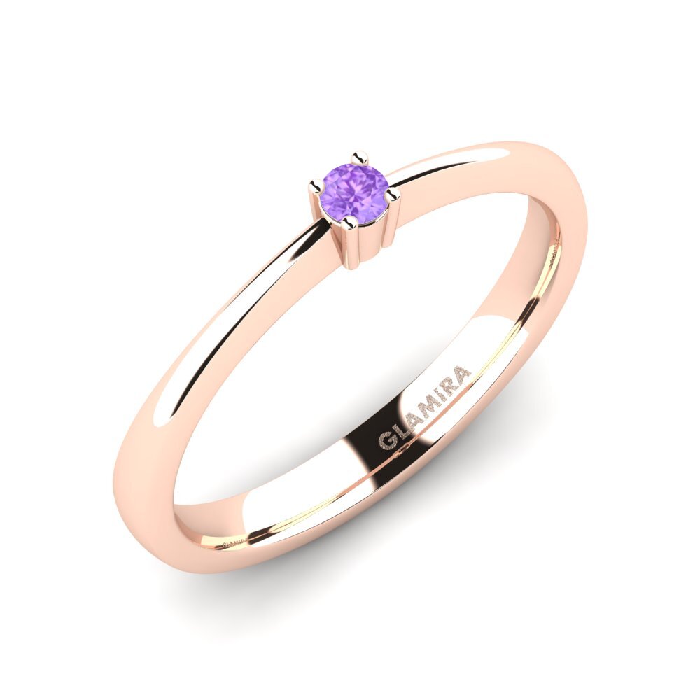 Rotgold 750 Amethyst Damenring Julia 0.05crt