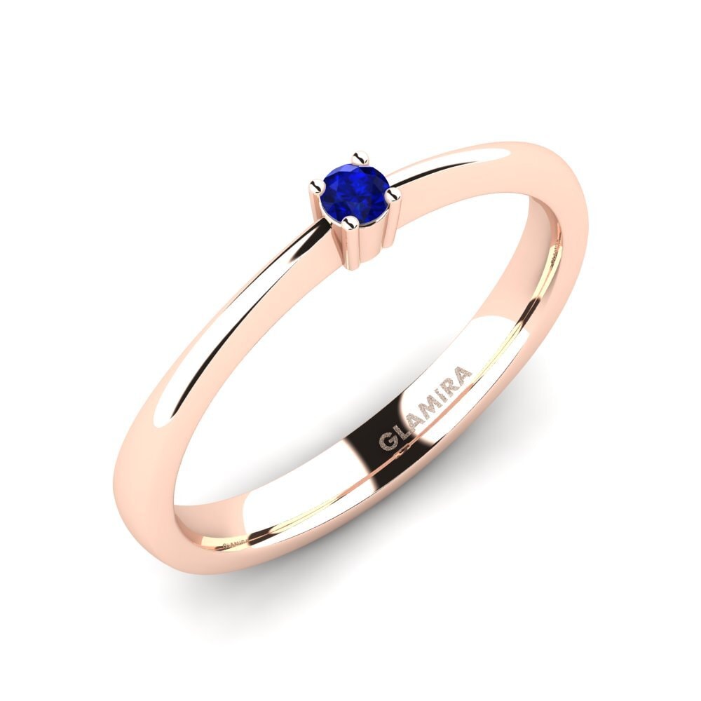 Rotgold 750 Saphir Damenring Julia 0.05crt