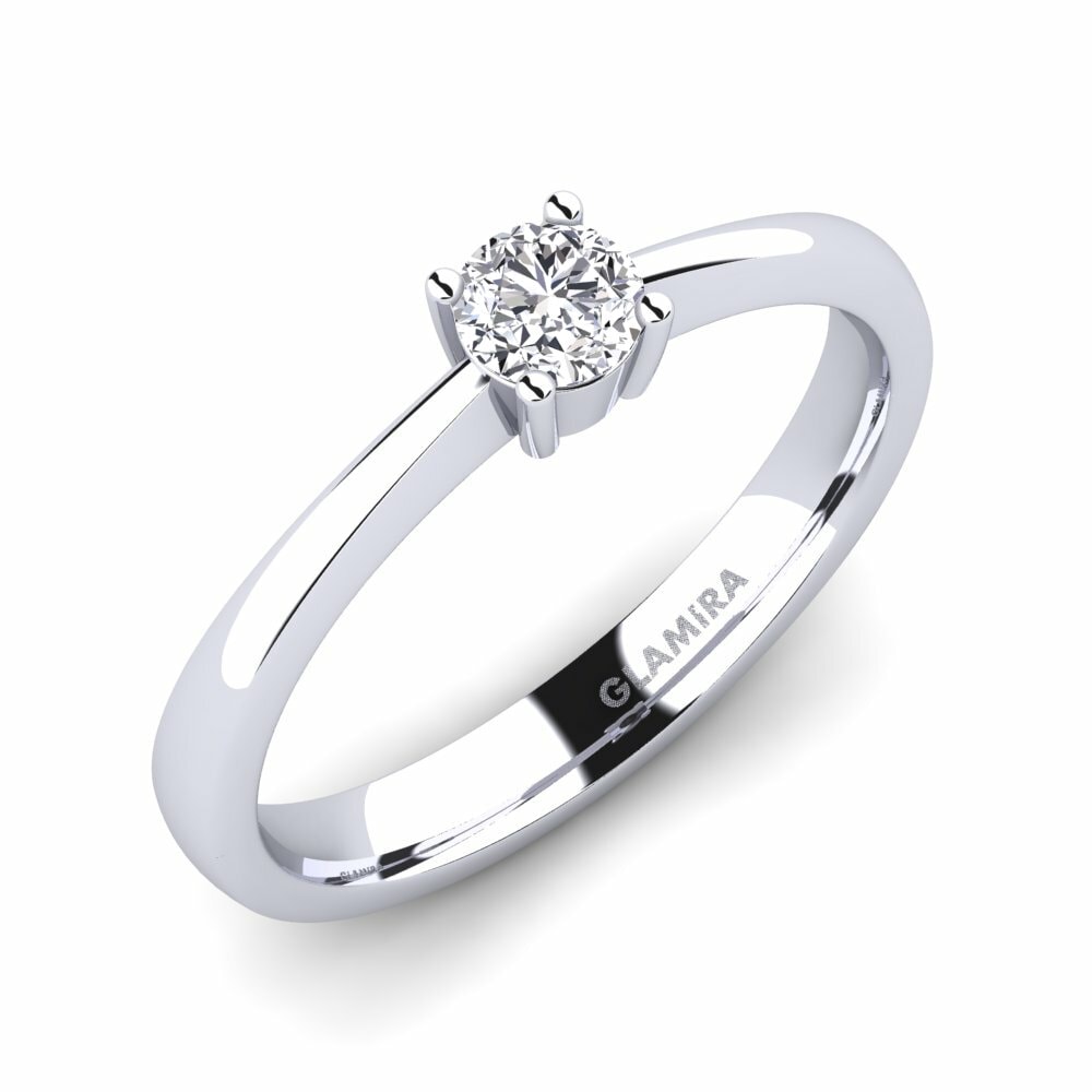 Classic Solitaire Engagement Rings GLAMIRA Julia 0.25 crt 585 White Gold Diamond