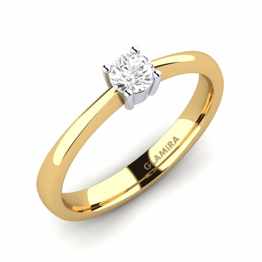 9k Yellow & White Gold Engagement Ring Julia 0.25 crt