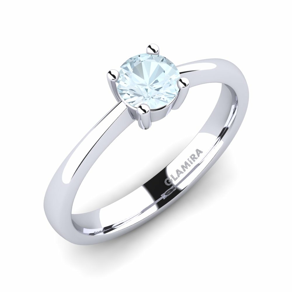 0.5 重量（克拉） 海藍寶石 訂婚戒指 Julia 0.5crt