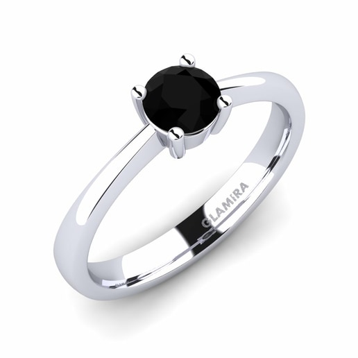Ring Julia 0.5 crt 585 White Gold & Black Diamond