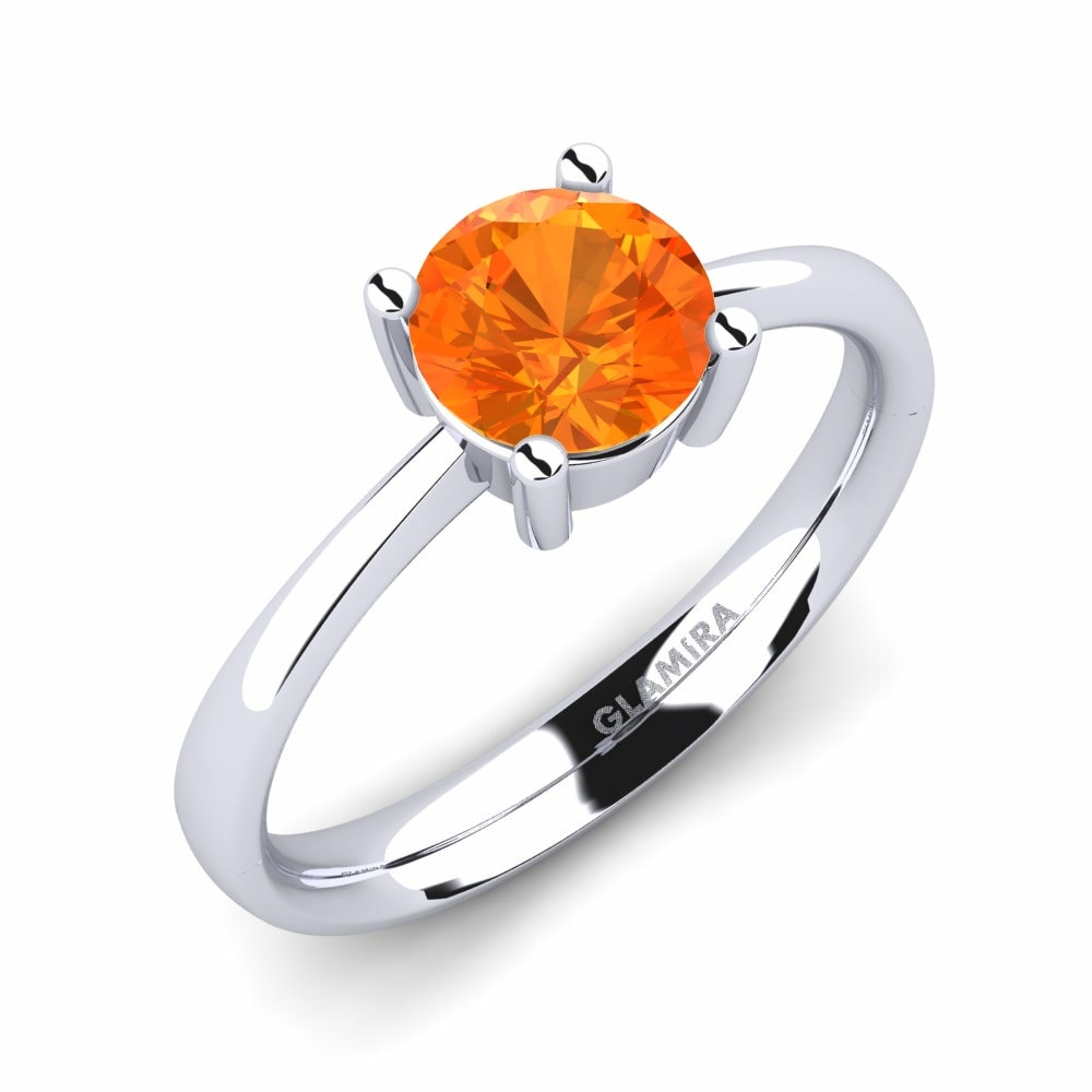 Oranžni safir Zaročni prstan Julia 1.0 crt