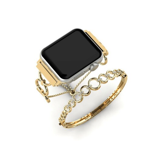 Apple Watch® Jumphour Set Stainless Steel / 585 Yellow Gold & Đá Swarovski