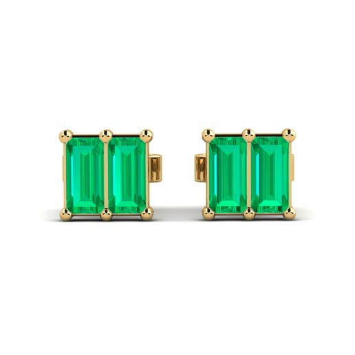 Earring Jung 585 Yellow Gold & Emerald
