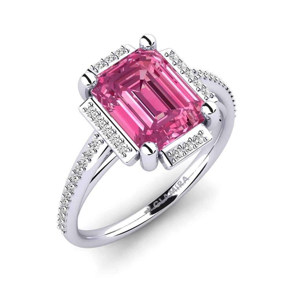 Turmalina rosa Anillo de compromiso Juniper