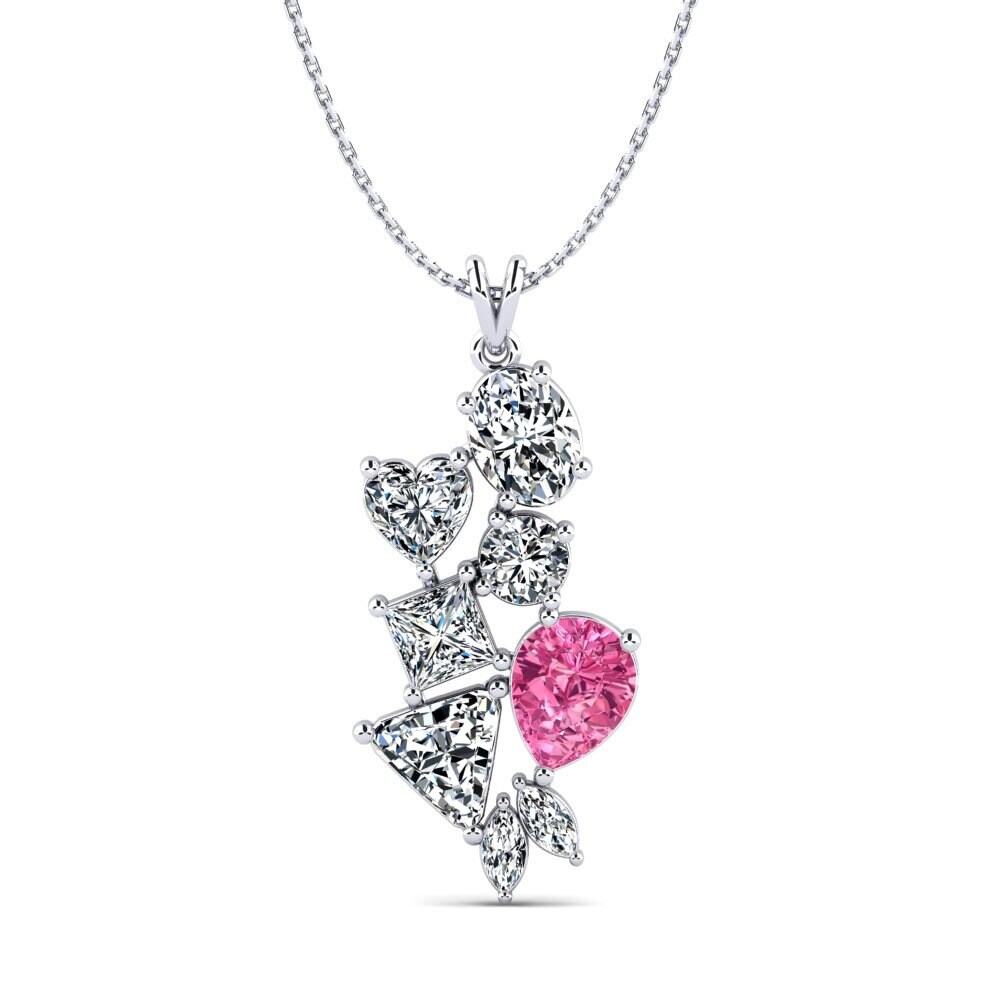 Pear Pink Tourmaline Women's Pendant Junita