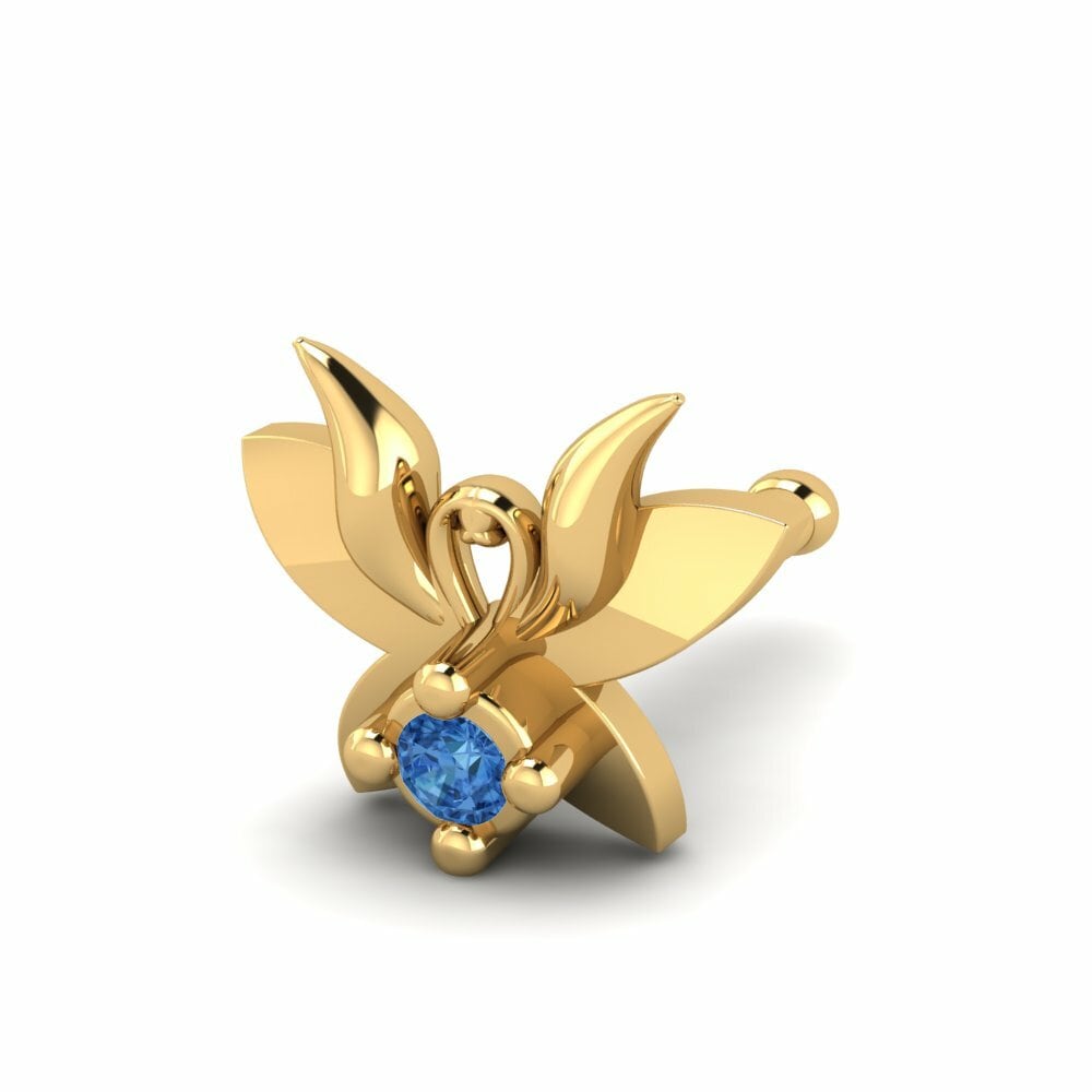 Donker Blauwe Zirkoon Neus Pin Juridiction