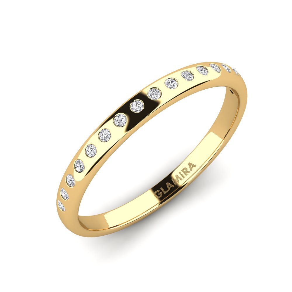 Or Jaune 14k Diamant De Synthèse Bague Jutug