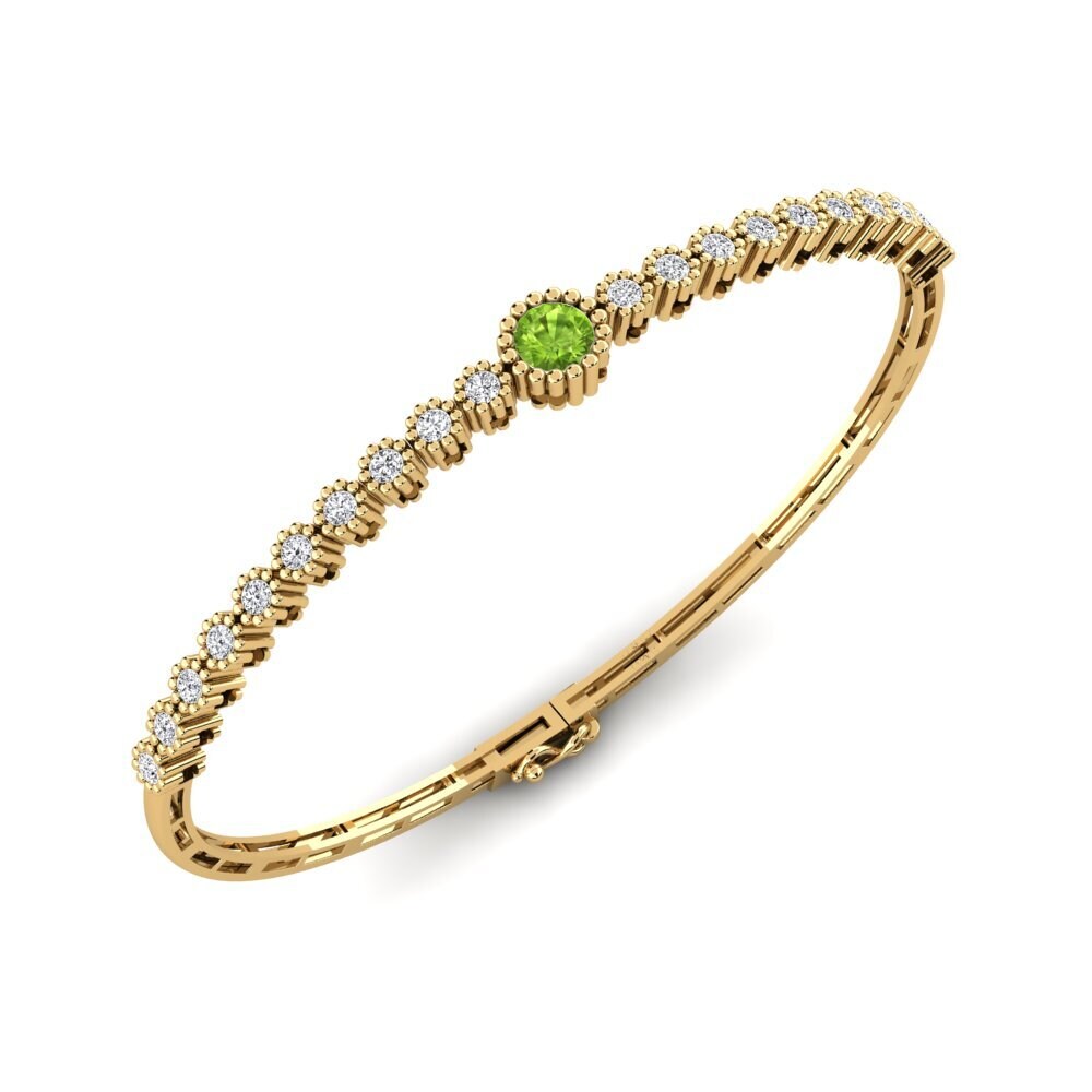 18ct Yellow Gold Peridot Women's Bracelet Kadalina