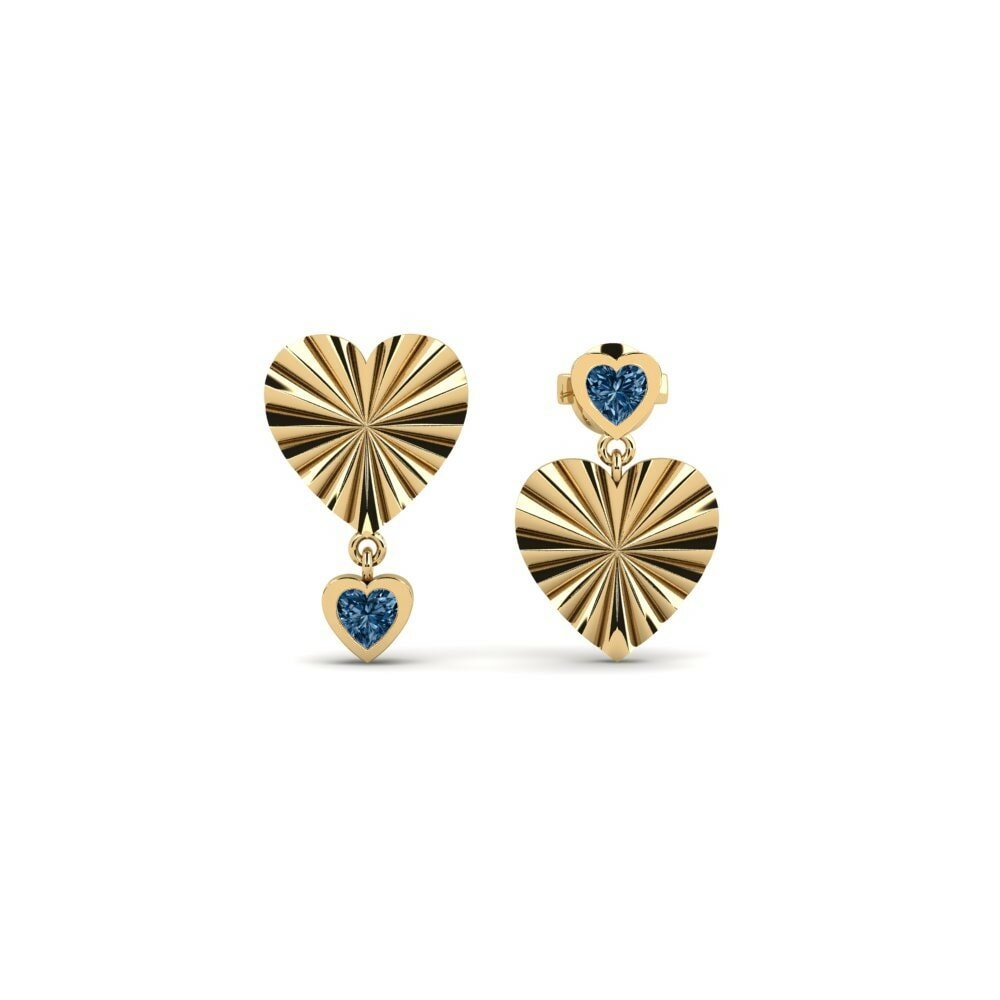 Blauwe Diamant Dames Oorbellen Kadoma