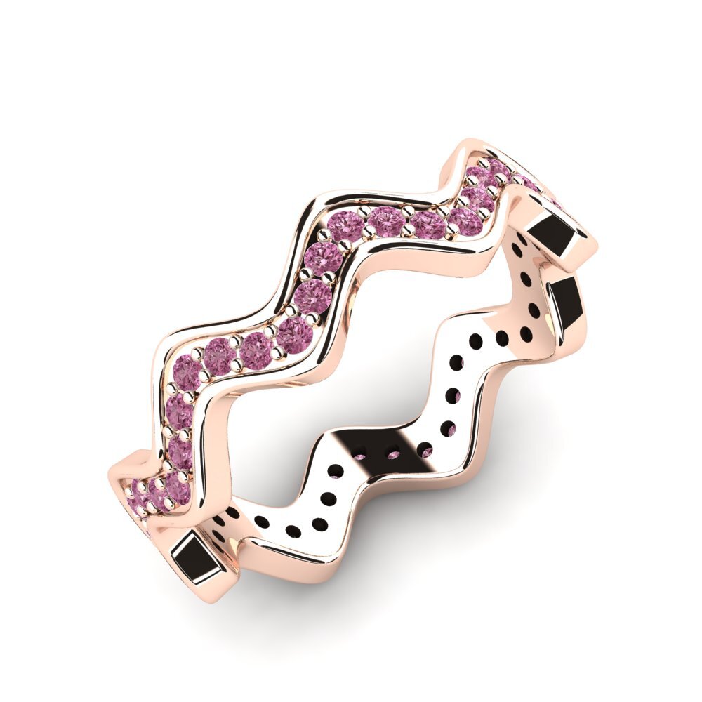 Or rose 14k Grenat de Rhodolite Bague Kael