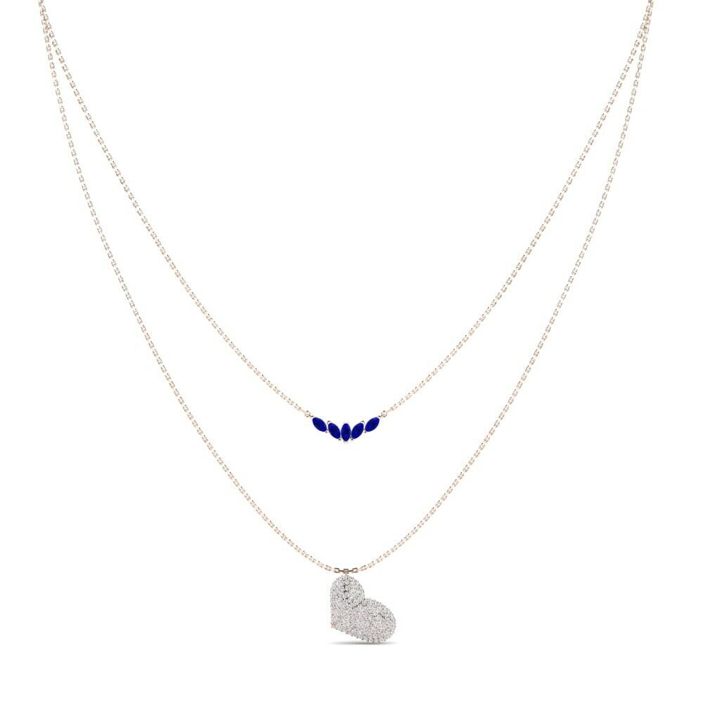 Sapphire Women's Necklace Kaerlighed