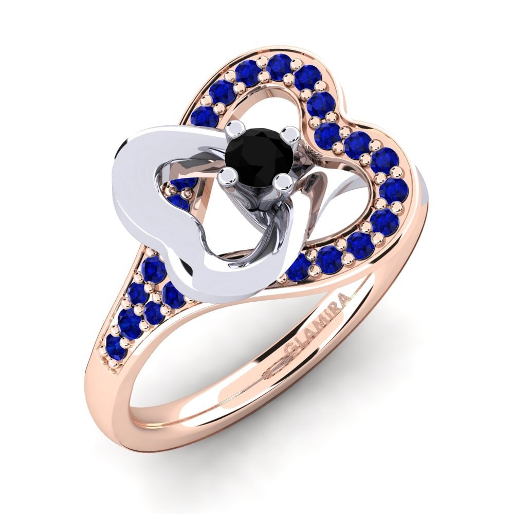 18K Rose & White Gold Engagement Ring Kailyn 0.1 crt