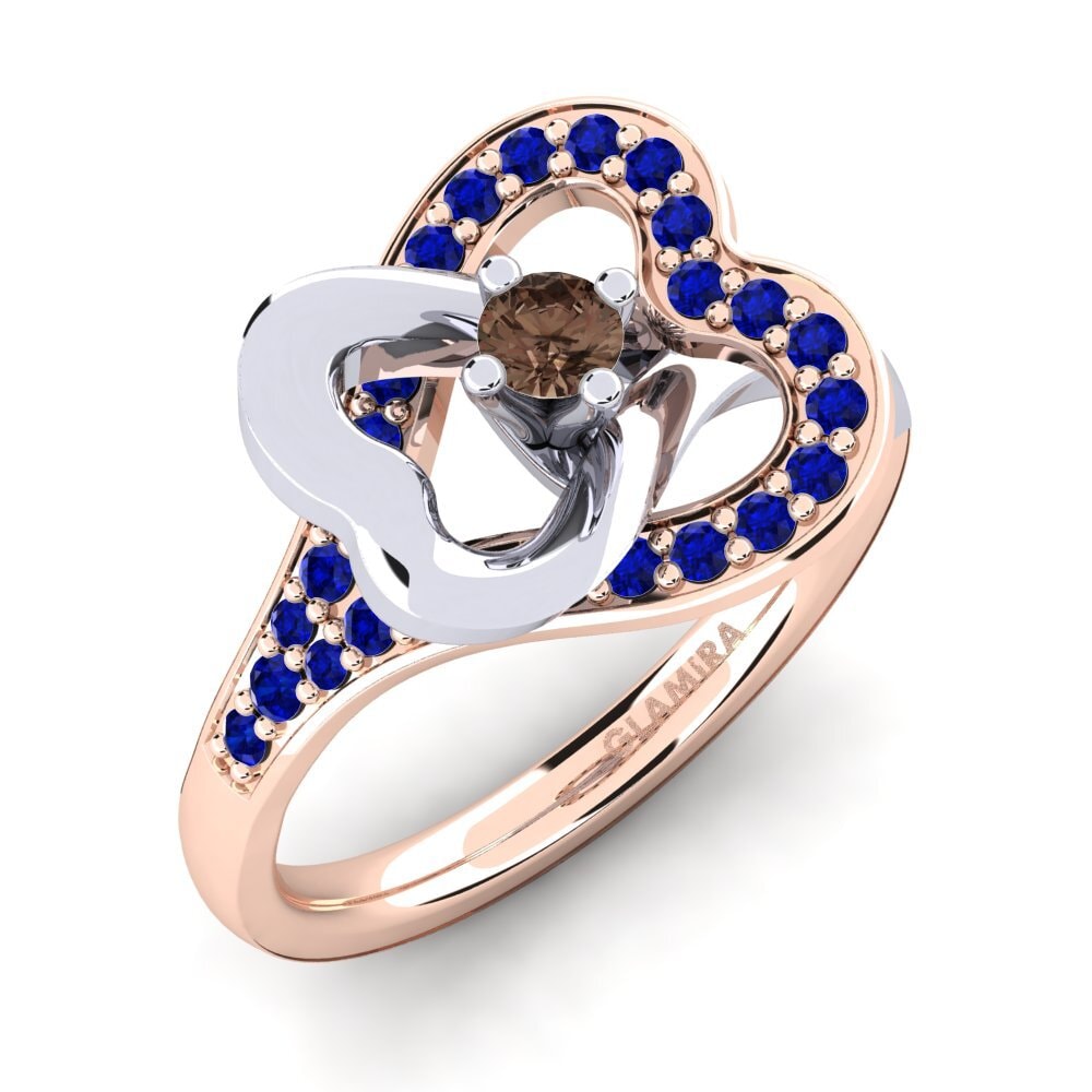 18K Rose & White Gold Engagement Ring Kailyn 0.1 crt