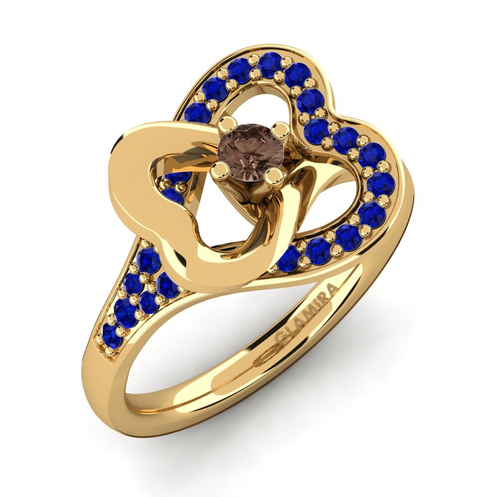 18K Yellow Gold Engagement Ring Kailyn 0.1 crt